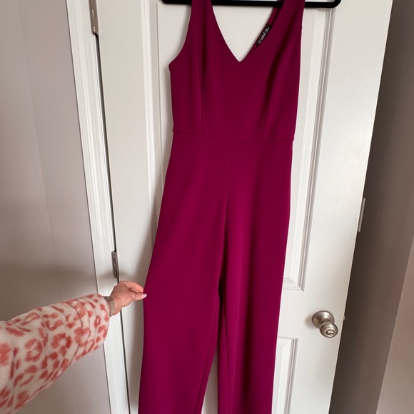 Wide leg Purple/Maroon Jumpsuit - Picture 4 of 4